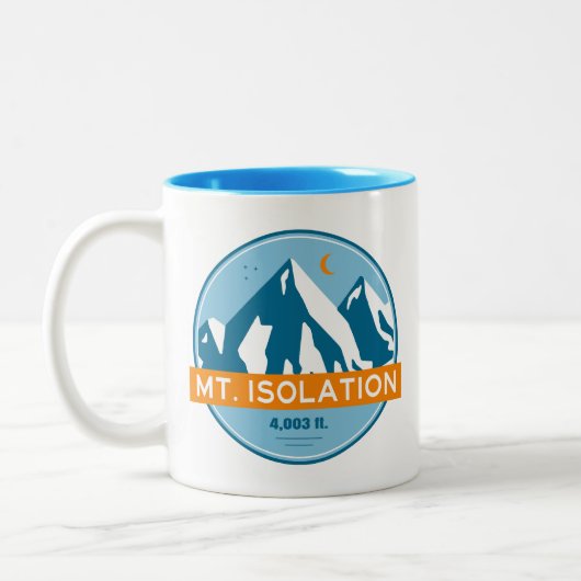 Mt. Isolation New Hampshire Stars Moon Tweekleurige Koffiemok (Links)