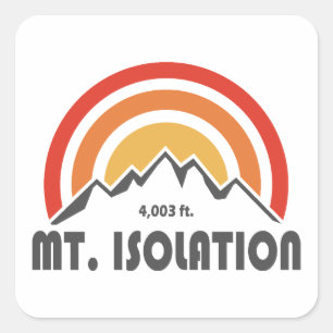 Mt. Isolation New Hampshire Vierkante Sticker