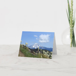 Mt. Jefferson blanco 4x6 kaart. Bedankkaart