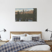 Mt. Jefferson, Oregon - Uitzicht van het meer van  Canvas Afdruk (Insitu (Slaapkamer))