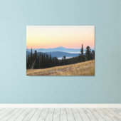 Mt Jefferson sunrise Canvas Afdruk (Insitu (Houten vloer))
