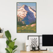 Mt. Jefferson Travel Poster (Thuiskantoor)