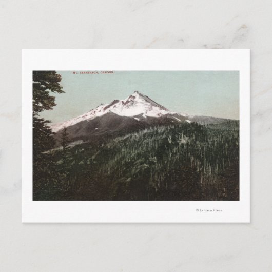 Mt. Jefferson, Uitzicht van het Oregon-gebergte Briefkaart (Voorkant)