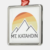 Mt. Katahdin Retro Metalen Ornament (Links)