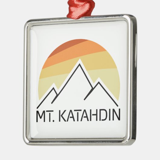 Mt. Katahdin Retro Metalen Ornament (Links)