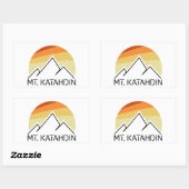 Mt. Katahdin Retro Rechthoekige Sticker (Vel)