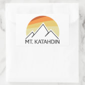 Mt. Katahdin Retro Rechthoekige Sticker (Tas)