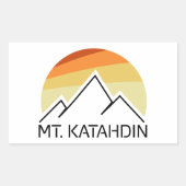 Mt. Katahdin Retro Rechthoekige Sticker (Voorkant)