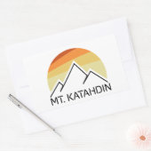 Mt. Katahdin Retro Rechthoekige Sticker (Envelop)