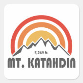 Mt. Katahdin Vierkante Sticker (Voorkant)