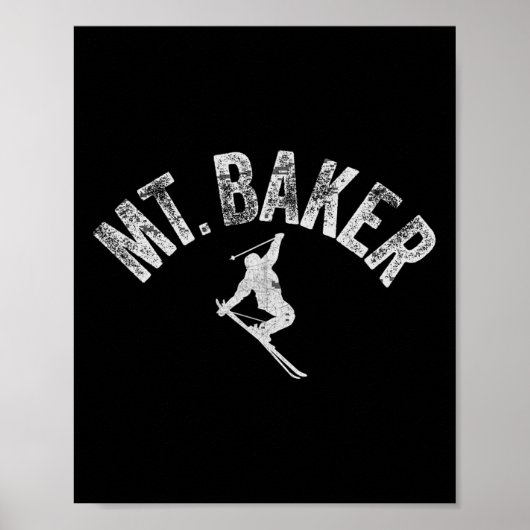 Mt Ker Ski Mount Ker Washington Skien Cool Winter Poster (Voorkant)