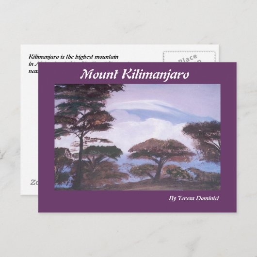 Mt. Kilimanjaro Briefkaart (Voorkant / Achterkant)