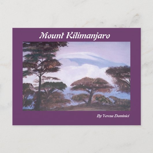Mt. Kilimanjaro Briefkaart (Voorkant)