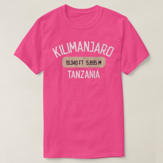 Mt Kilimanjaro hoogste piek in Afrika  klim T-shirt (Design voorkant)