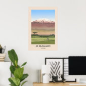 Mt Kilimanjaro Tanzania Reisposter Poster (Thuiskantoor)
