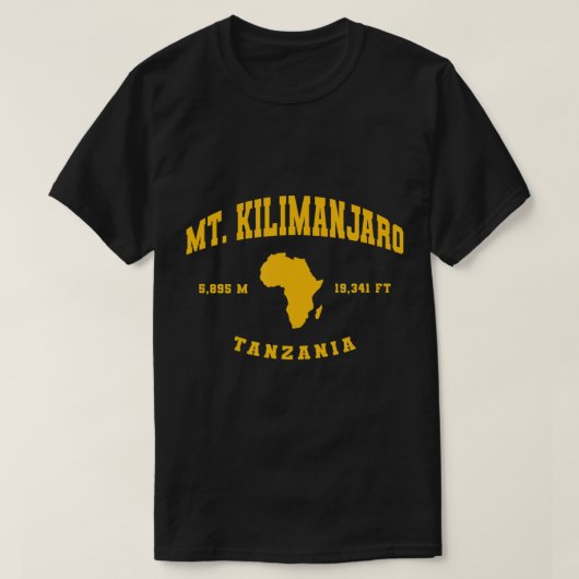 Mt. Kilimanjaro Tanzania T-Shirt (Design voorkant)