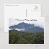 mt kinabalu afstand briefkaart (Voorkant / Achterkant)