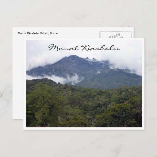 mt kinabalu afstand briefkaart (Voorkant / Achterkant)