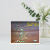 mt kinabalu trail-teken briefkaart (Staand voorkant)