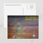 mt kinabalu trail-teken briefkaart (Voorkant / Achterkant)