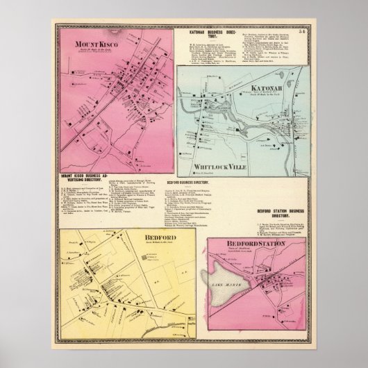 Mt Kisco, Katonah, Whitlock Ville, Bedford Poster (Voorkant)