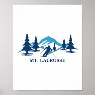 Mt. Lacrosse Wisconsin Ski Resort Skien Skiloper Poster