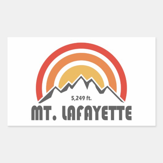 Mt. Lafayette New Hampshire Rechthoekige Sticker (Voorkant)