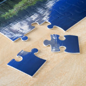 Mt. Lassen stijgt boven Manzanita Lake Legpuzzel (Zijkant)