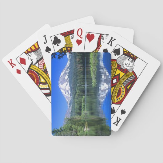 Mt. Lassen stijgt boven Manzanita Lake Pokerkaarten (Achterkant)