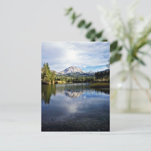 Mt. Lassen van het meer van Manzanita Briefkaart (Staand voorkant)