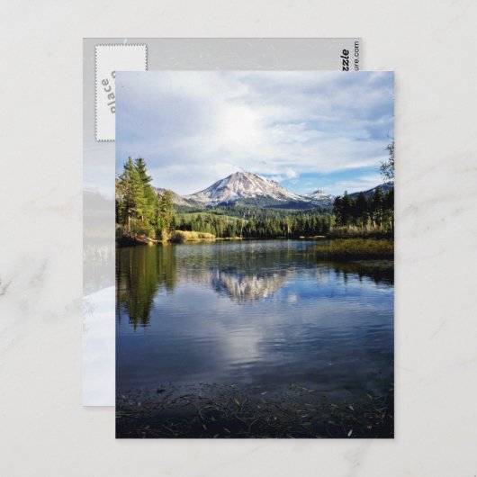 Mt. Lassen van het meer van Manzanita Briefkaart (Voorkant / Achterkant)