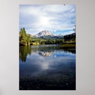 Mt. Lassen van het meer van Manzanita Poster