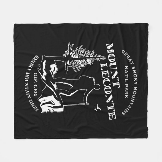 Mt Leconte Great Smoky Mountains Fleece Deken (Voorkant (Horizontaal))