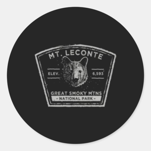Mt Leconte Great Smoky Mountains Ronde Sticker (Voorkant)