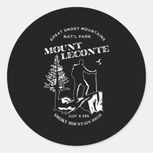 Mt Leconte Great Smoky Mountains Ronde Sticker