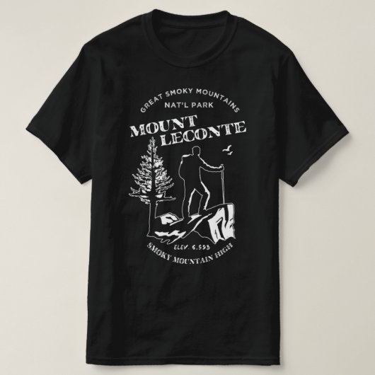 Mt Leconte Great Smoky Mountains T-shirt (Design voorkant)