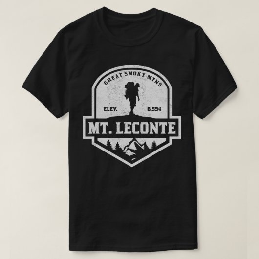 Mt Leconte Great Smoky Mountains Wandelen T-shirt (Design voorkant)