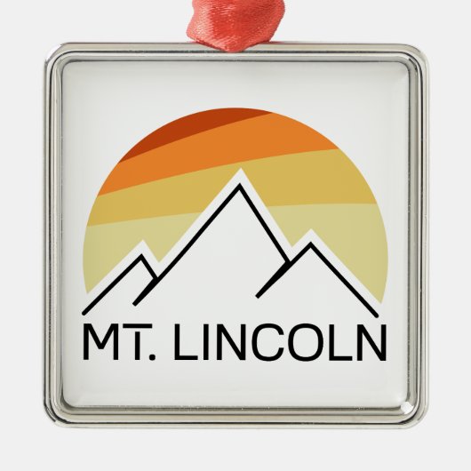 Mt. Lincoln New Hampshire Retro Metalen Ornament (Voorkant)