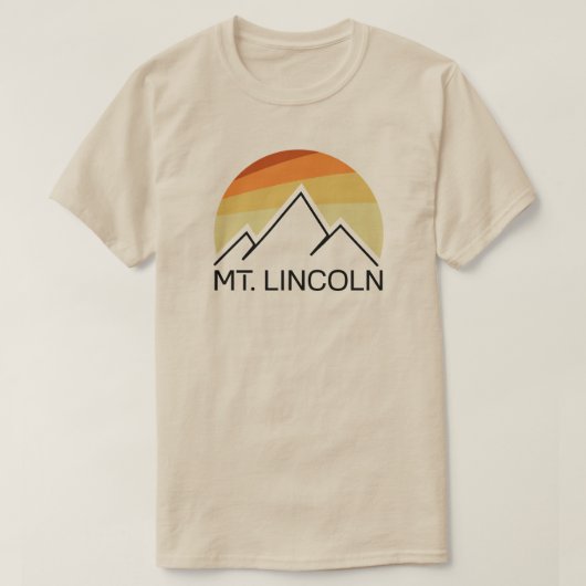 Mt. Lincoln New Hampshire Retro T-shirt (Design voorkant)