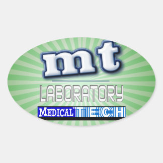 MT LOGO - LABORATORIUMMEDISCHE TECHNOLOGIE OVALE STICKER