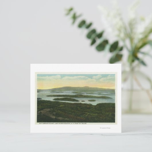 Mt. Major Aerial Uitzicht of Rattlesnake Island Briefkaart (Staand voorkant)