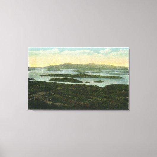 Mt. Major Aerial Uitzicht of Rattlesnake Island Canvas Afdruk (Voorkant)