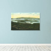 Mt. Major Aerial Uitzicht of Rattlesnake Island Canvas Afdruk (Insitu (Houten vloer))