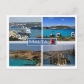MT Malta - Briefkaart (Voorkant)