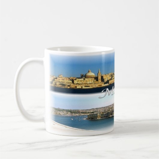 MT Malta - Valletta Skyline - Koffiemok (Links)
