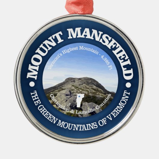 Mt Mansfield Metalen Ornament (Voorkant)