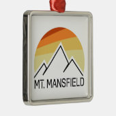 Mt. Mansfield Retro Metalen Ornament (Rechts)