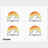 Mt. Mansfield Retro Rechthoekige Sticker (Vel)