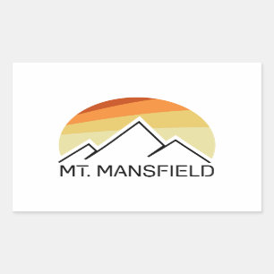 Mt. Mansfield Retro Rechthoekige Sticker