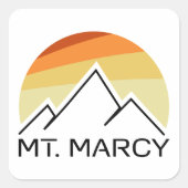 Mt. Marcy Retro Vierkante Sticker (Voorkant)